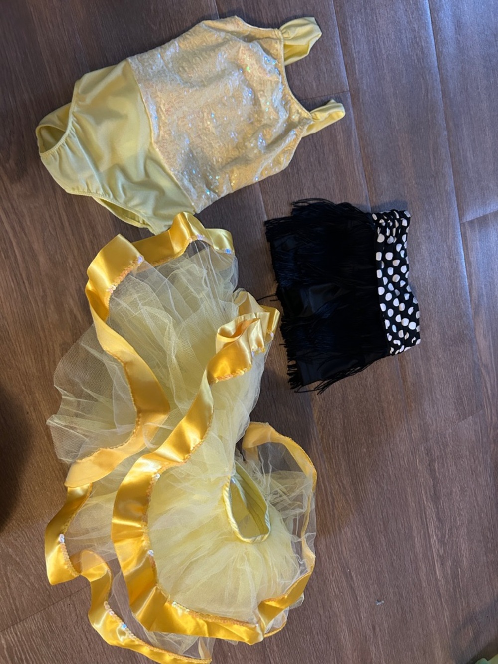 Revolution Yellow Sequin Bodice and Ruffled Tulle Tutu Set